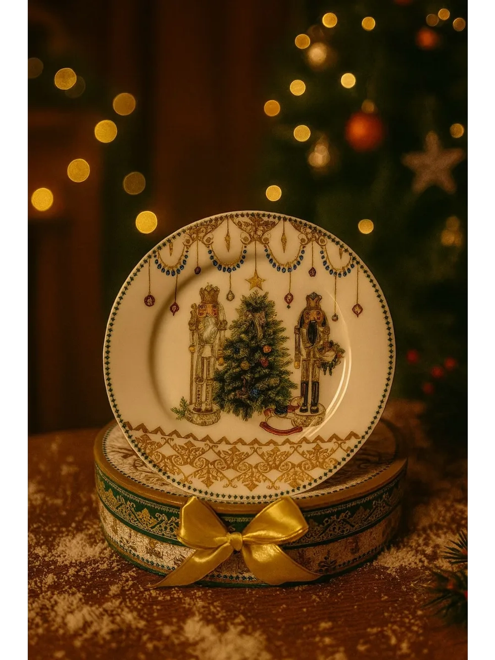 Новогодний набор из двух тарелок