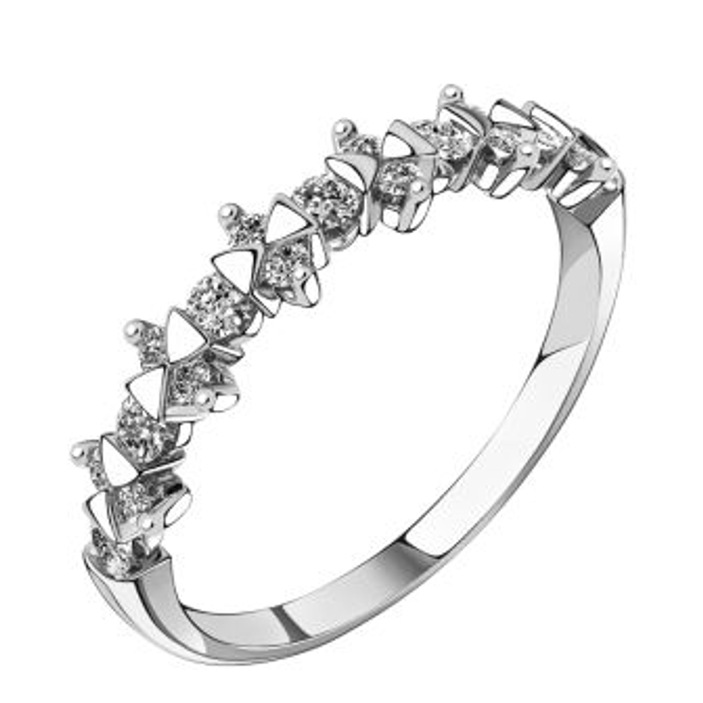 Кольцо из золота с фианитами