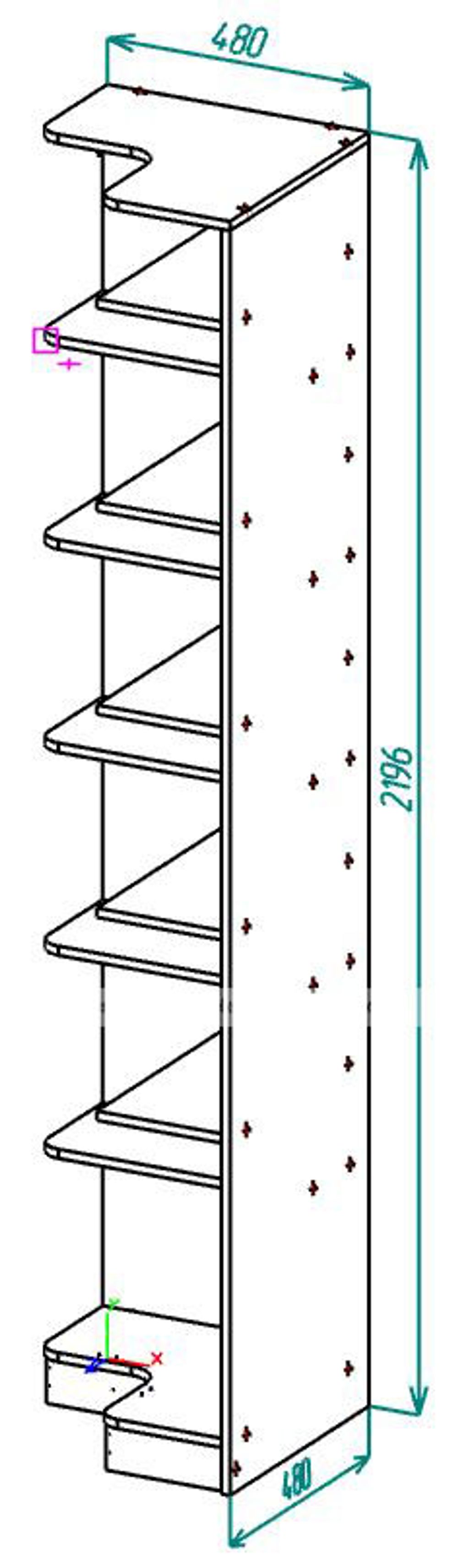 Прихожая СОФИЯ-7 стеллаж