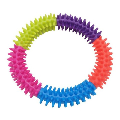 Игрушка "Кольцо с шипами" разноцветное 15,3 см - для собак (Homepet Tpr)