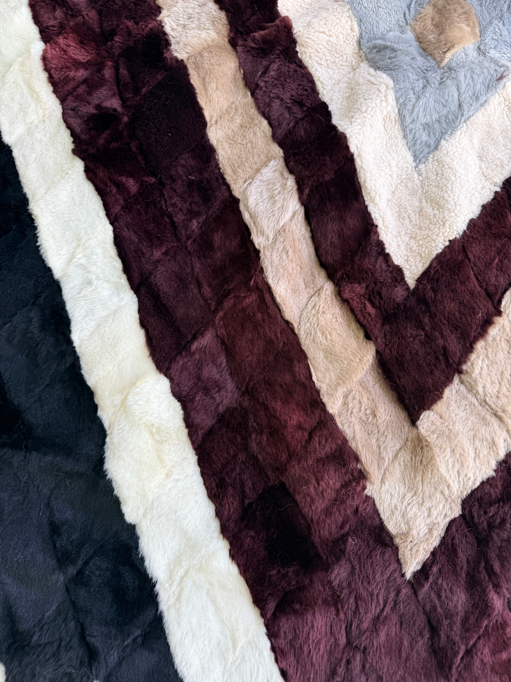 Покрывало меховое ковер из шкуры овчины