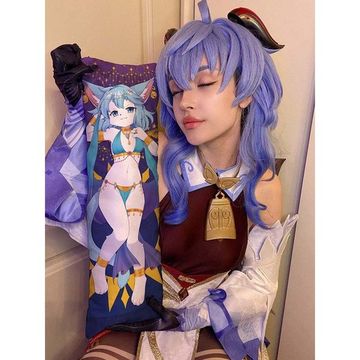 Мини дакимакура фурри Кошка девочка арт. M1237, 60х20 см