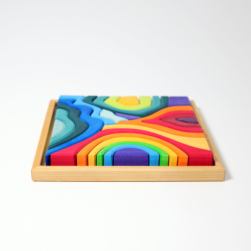 Деревянный конструктор "Четыре стихии малый", поддон, 23 детали