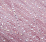 БП013ДС23 Хрустальные бусины "рондель", цвет: розовый AB прозрачный, 2х3 мм, кол-во: 95-100 шт.