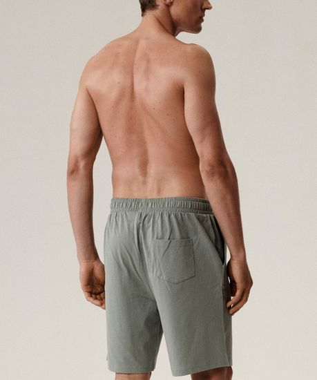 Мужские шорты пижамные Atlantic NMB-039, хлопок, светло-оливковый