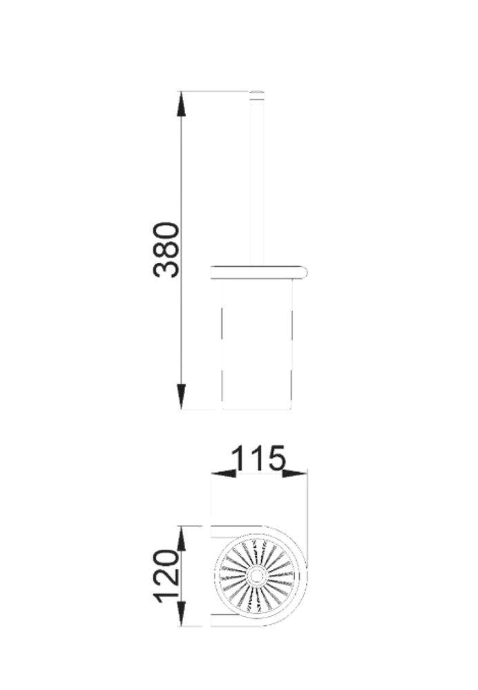Ёршик туалетный настенный нерж. сталь 09077.S матовый