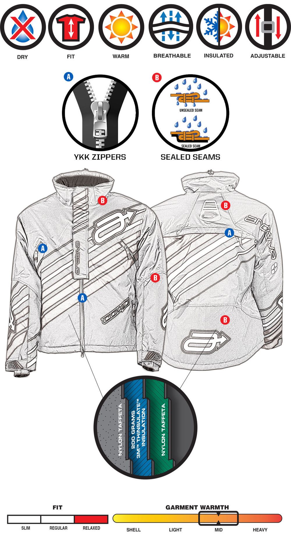 Comp / Женская / Черно-оранжевый