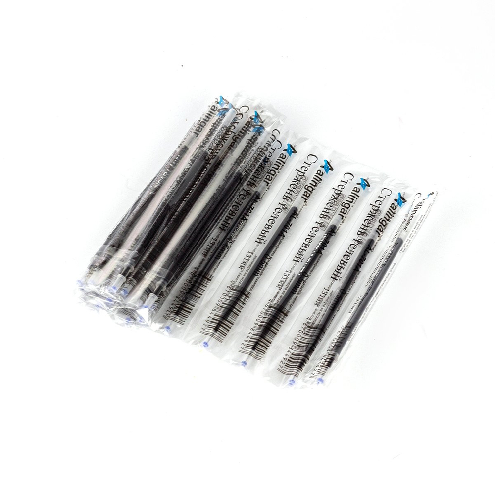 Стержень гелевый Alingar, черный, 0,5 мм., 131 мм., супер тонкий наконечник