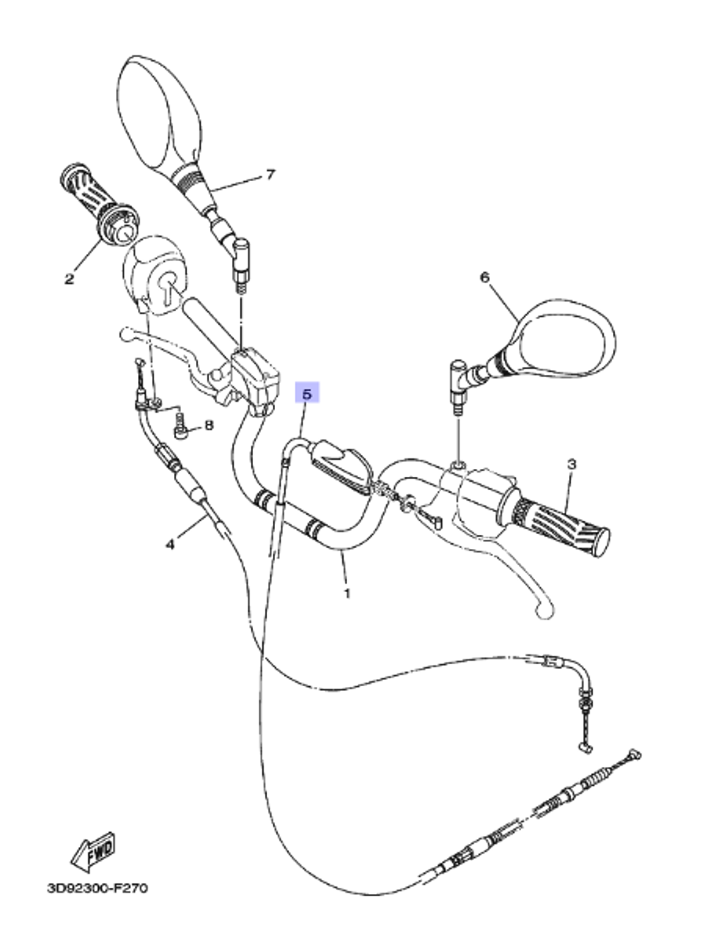 Трос сцепления Yamaha YBR 125