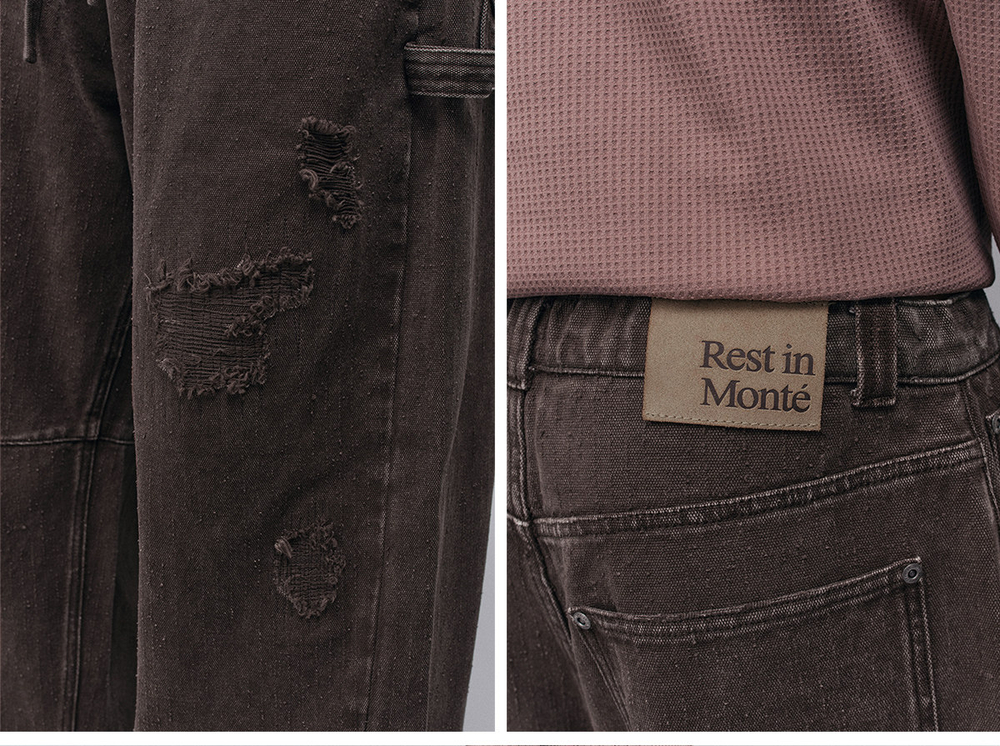 Брюки Nothomme Monterest Outdoor Vintage Distressed Fabric Washed Carpenter Pants