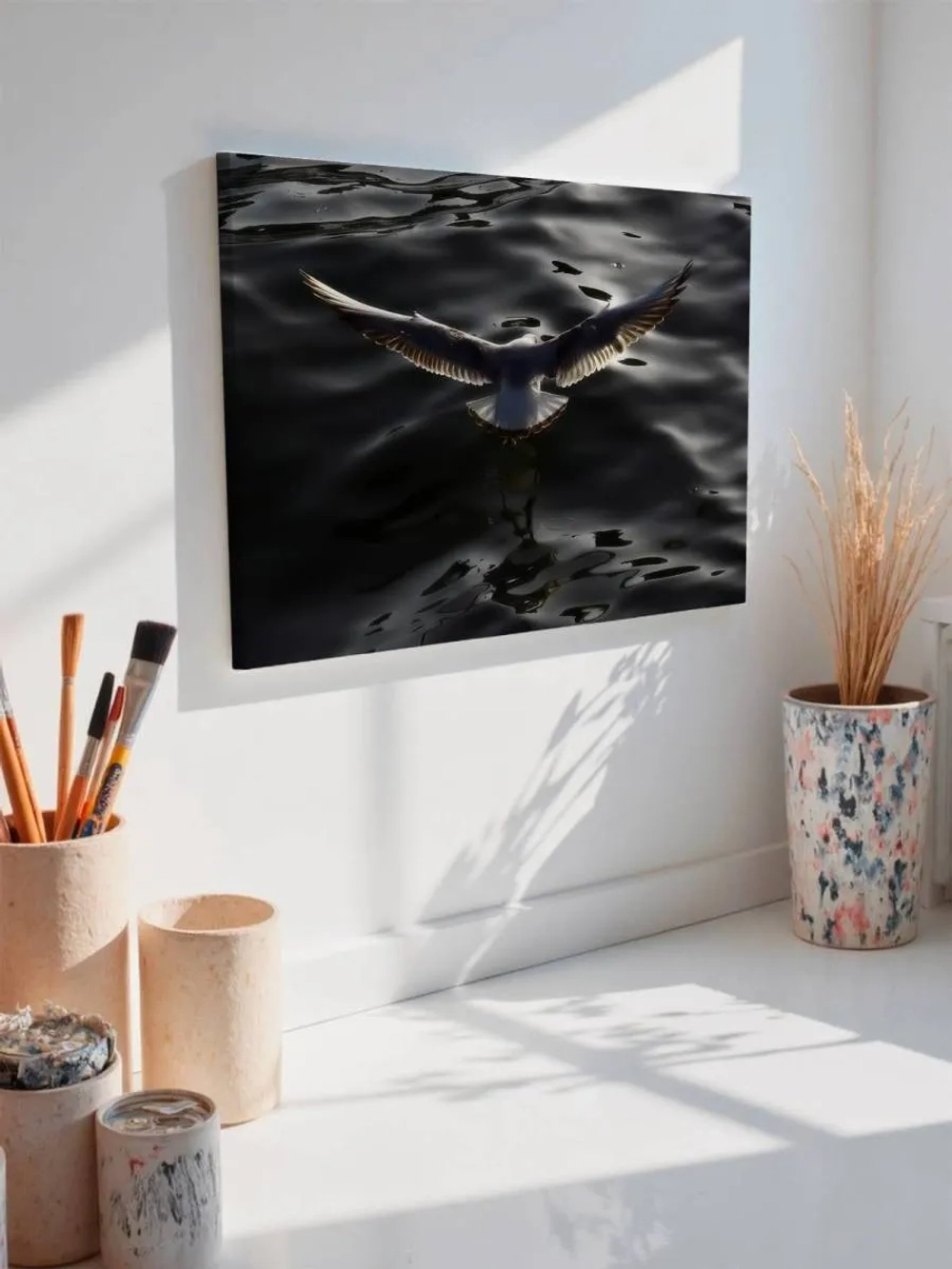Картина на стену 40 X 50 Птица и вода