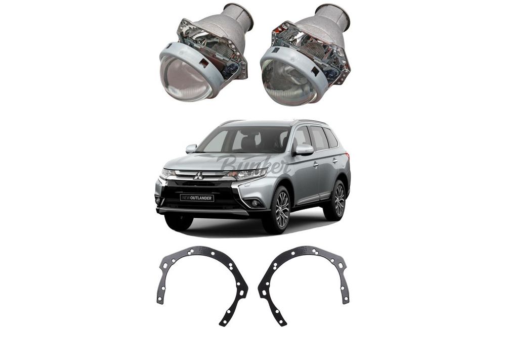 Готовый комплект для замены штатных линз Mitsubishi Outlander III 2015-2021