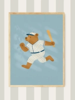 Постер для детской мальчика 50х70 см спорт ретро стиль