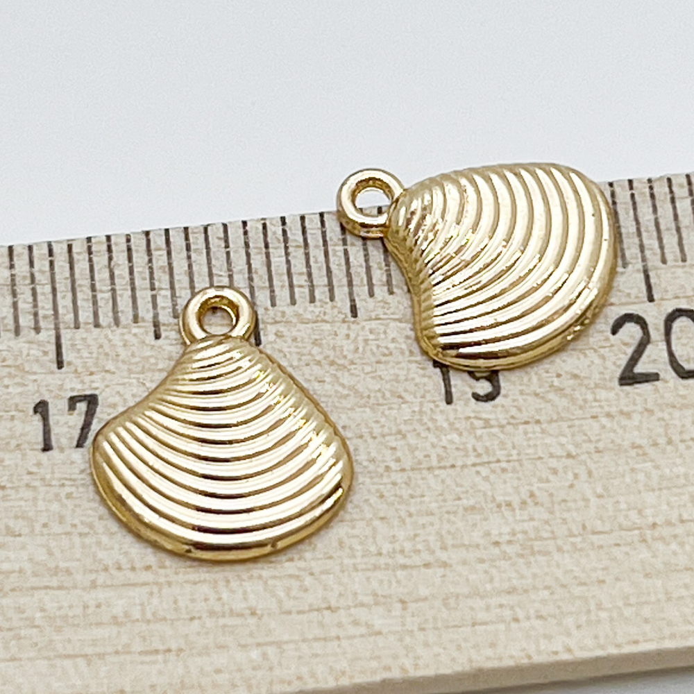 Подвеска Ракушка, цвет золото, размер 15*13 мм, цена за 1 шт