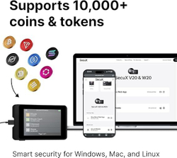 SecuX W10 — Аппаратный кошелек для криптоактивов Идеальное решение для безопасного хранения Bitcoin, Ethereum, Ripple, Litecoin, Bitcoin Cash и других активов (модель W10C)
