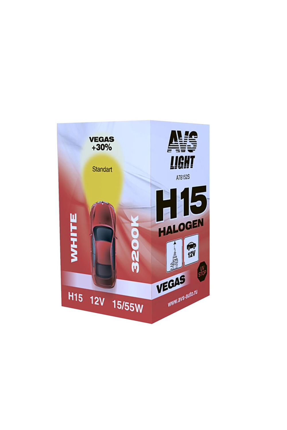 Автолампа 12V H15 15/55W AVS Vegas