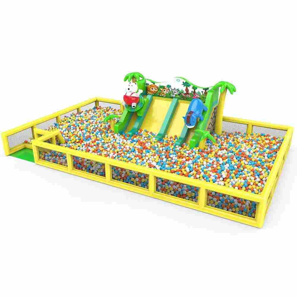 Большой сухой бассейн «Веселые зверята», 12х8х3,5 м — для детских развлекательных центров
