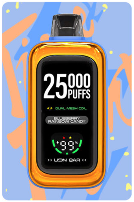 UDN BAR 25000 Blueberry rainbow candy - черничные леденцы 25000 затяжек 20мг (2%)