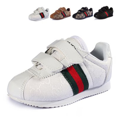 Кроссовки детские на липучке с текстильными вставками