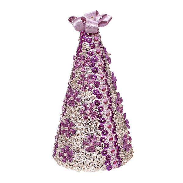 Набор для творчества &#39;ёлка новогодняя из пайеток фиолетовая&#39;