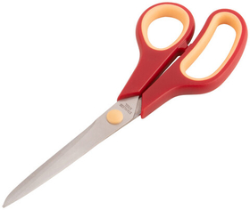 Ножницы бытовые нержавеющие, прорезиненные ручки, толщина лезвия 2,0 мм, 215 мм 67330 КУРС