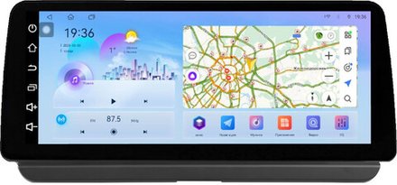 Магнитола для Toyota Corolla E210 2019-2024+, Corolla Cross (рамка LUX) - FarCar монитор 12.3" 2K QLED на Android 14, TS10, CarPlay, 4G SIM-слот