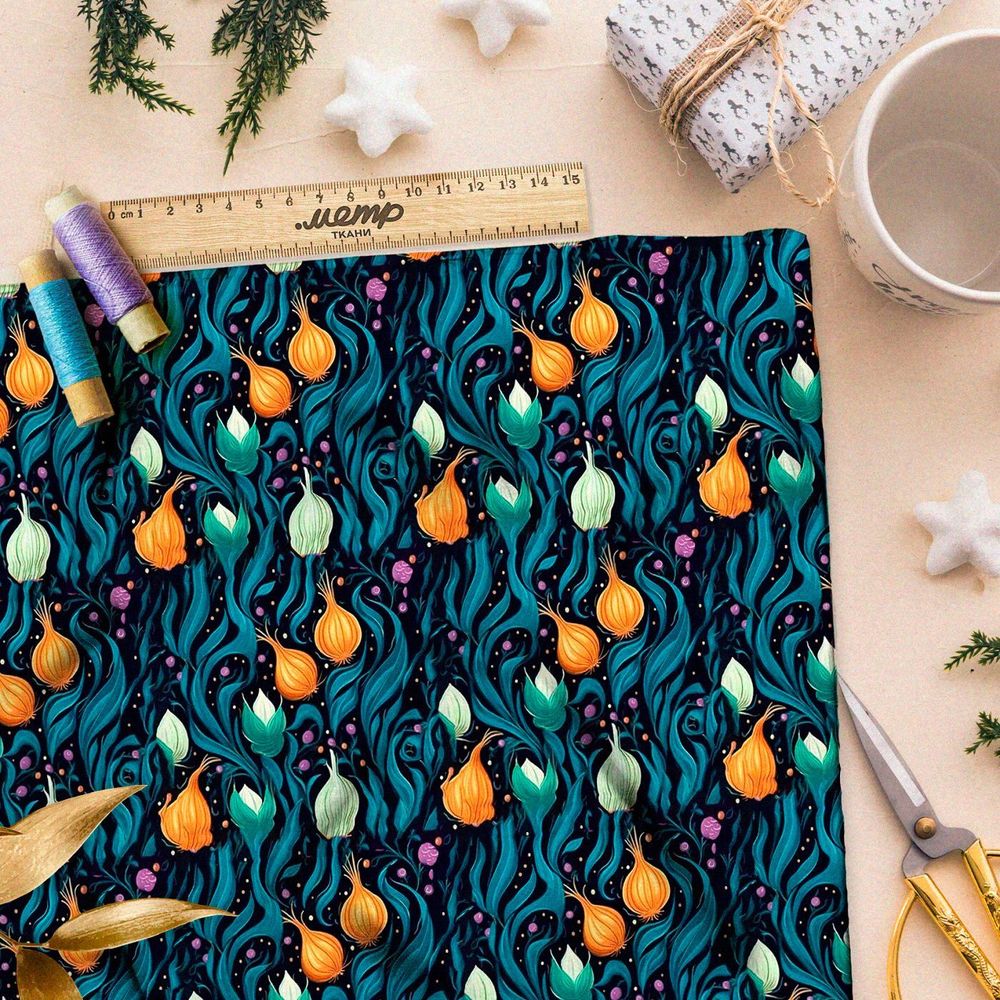 Ткань Ниагара Софт фантазийные луковки