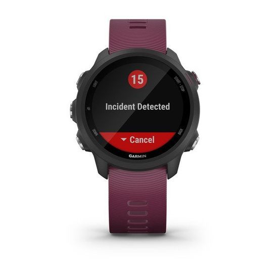 Часы для бега Garmin Forerunner 245 черный с вишневым ремешком (010-02120-11)