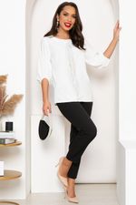 Блуза "Ход королевы" (вайт) Б4339 LT Collection (Акция)