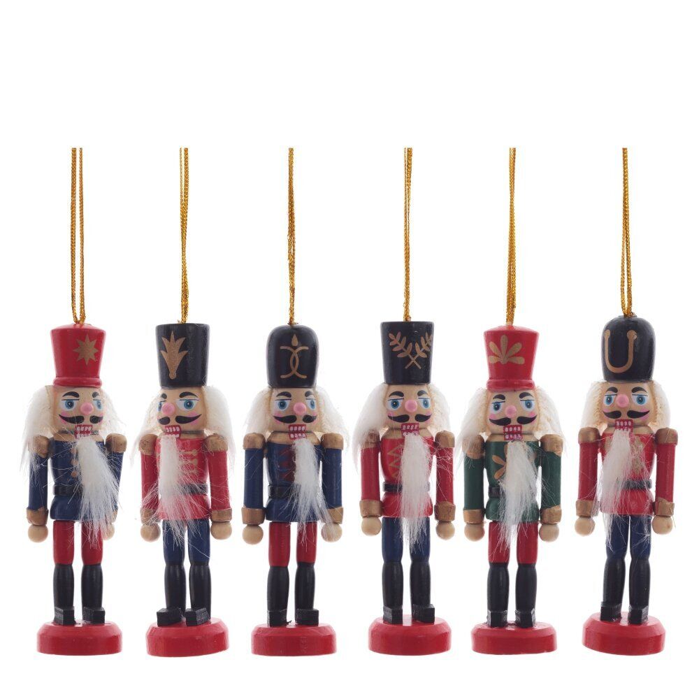 GAEM Набор из 6шт Украшение новогоднее "Щелкунчик", L21 W2,5 H11 см