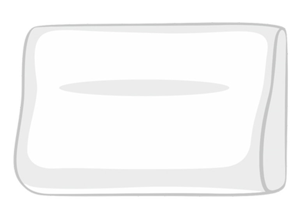 Подушка эргономичная 67x42x12 German Grass Naturlatex Ergo Grass схема