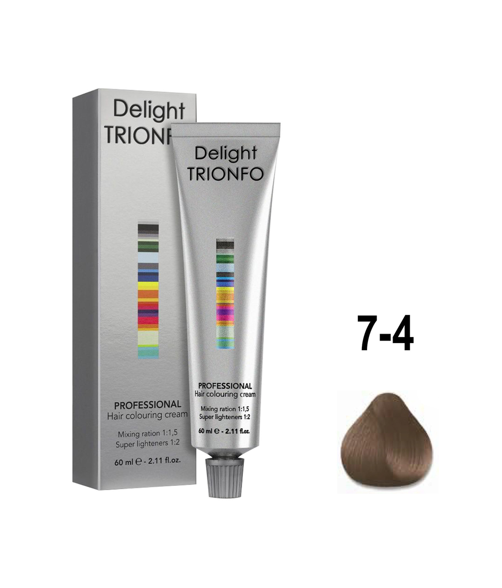 ДТ 7-4 стойкая крем-краска для волос Средний русый бежевый 60 мл***