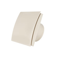 Энергосберегающий бесшумный вентилятор ММ-Р 01 UE пластик овал 100 м³/час 5,5 Вт с обратным клапаном бежевый слоновая кость