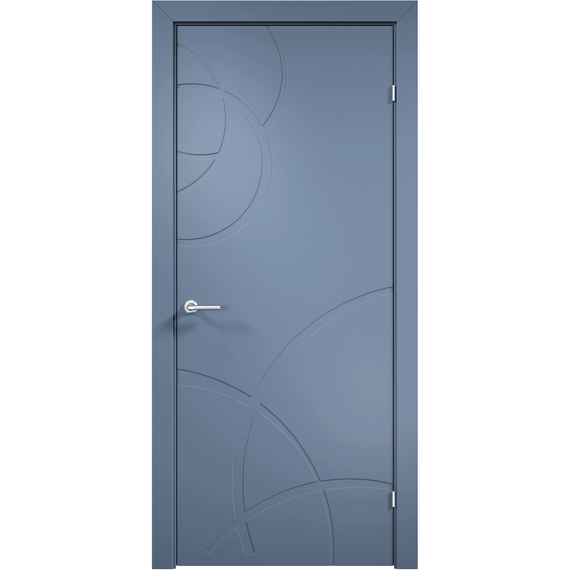 Фото межкомнатной двери эмаль Дверцов Тиволи 3 цвет синий RAL 5014 глухая