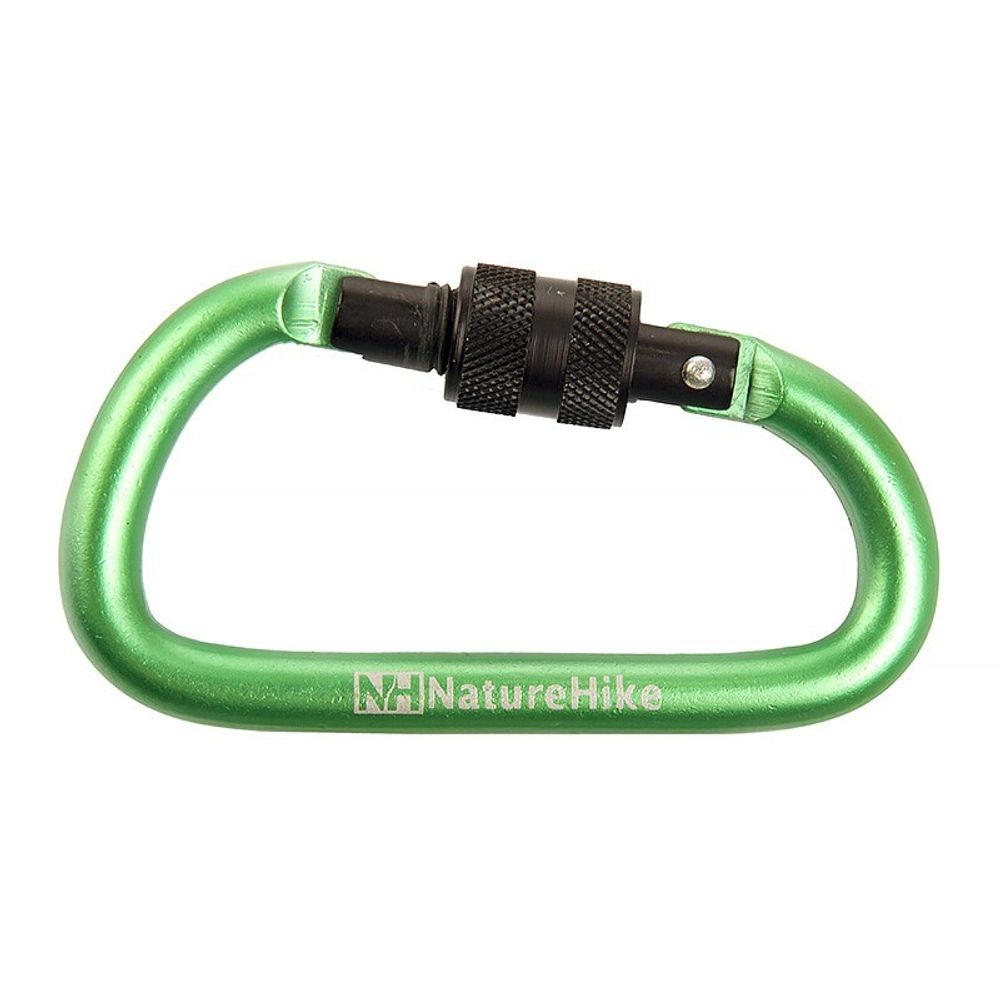 Карабин с муфтой Naturehike NH15A008-D D-Type 8cm зелёный