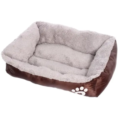 Лежанка для животных «Место БРО», цвет коричневый, внутр. ткань серого цвета, размер S, 43*32*10см (Лейбл)