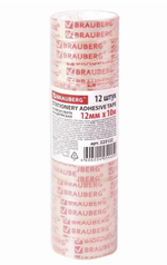 Клейкая лента 12мм х 10м.прозрачная (BRAUBERG) (Комплект 12шт.)