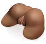 Вагина-анус реалистик Junk-In-Tha-Trunk с вибрацией мулатка (Цвет: темнокожая)