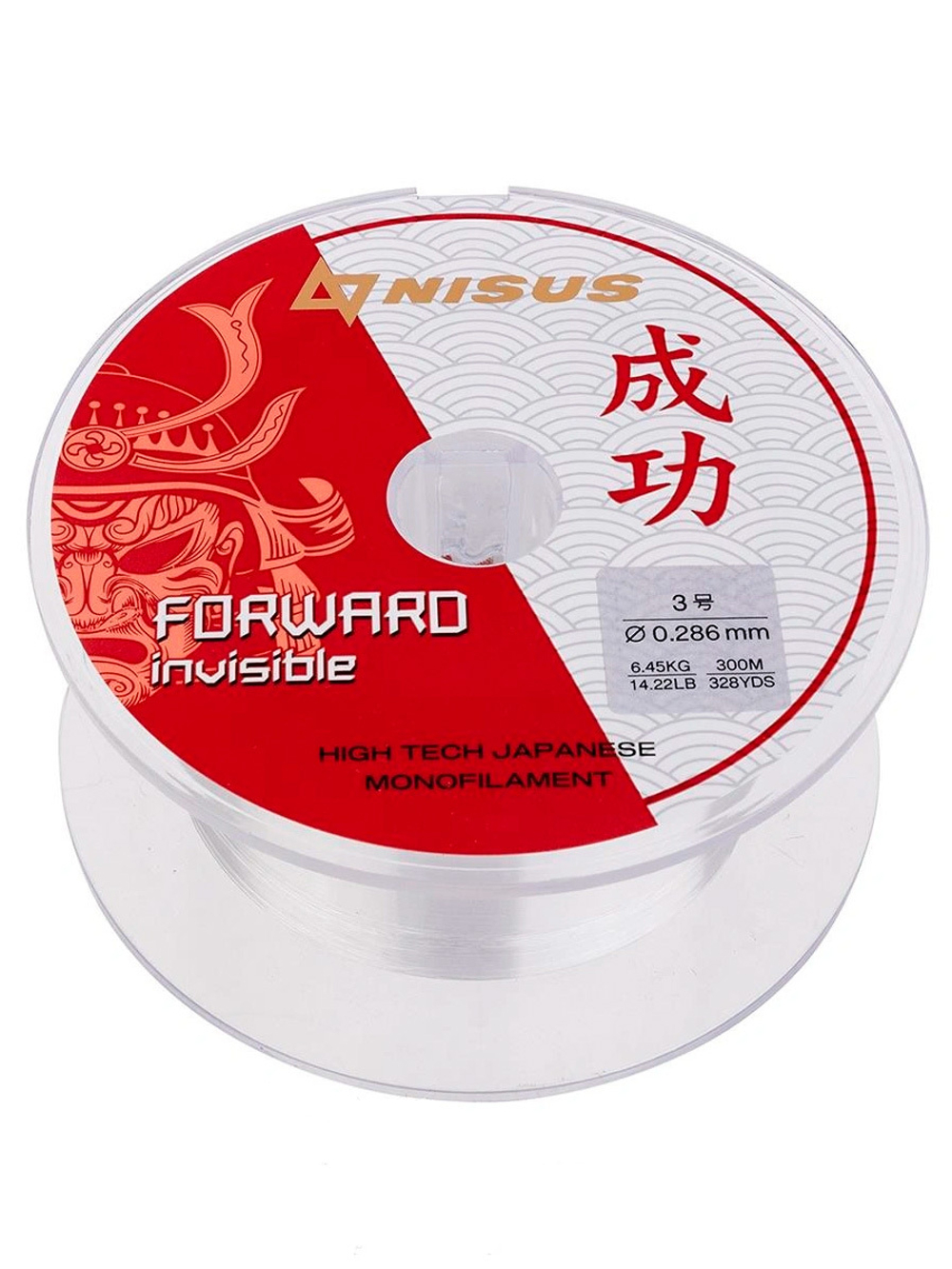 Леска для рыбалки Nisus FORWARD Invisible Nylon Transparent 0,286mm/300m (N-FI-0286-300)