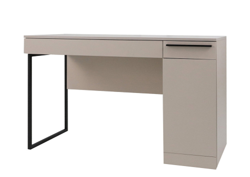 НИКОЛЬ-41 Стол письменный (корпус) (ФУР) (Кашемир) ( металл Сатиновое золото) ИВАРУ