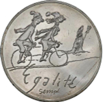 France 10 Euro 2014 – Égalité by Sempé (Winter Edition). Silver Coin from the "Values of the Republic" Series
