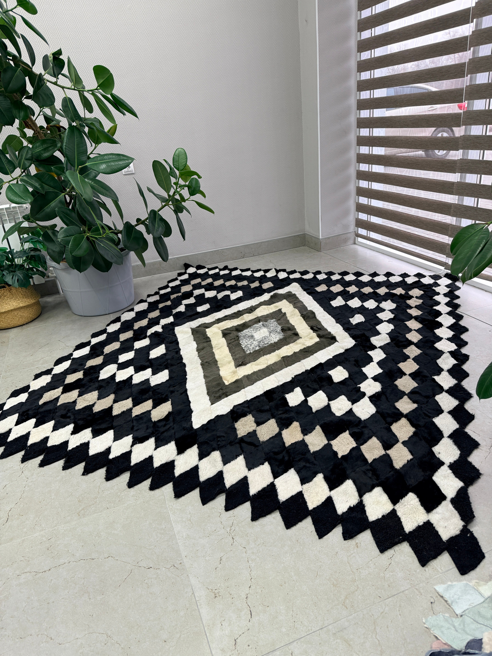 Покрывало меховое ковер из шкуры овчины