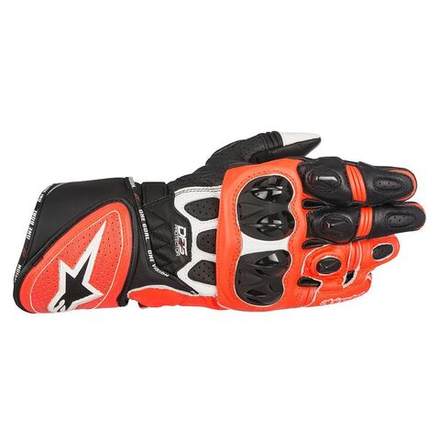 ALPINESTARS Мотоперчатки кожаные GP PLUS R GLOVES бело-черно-красный