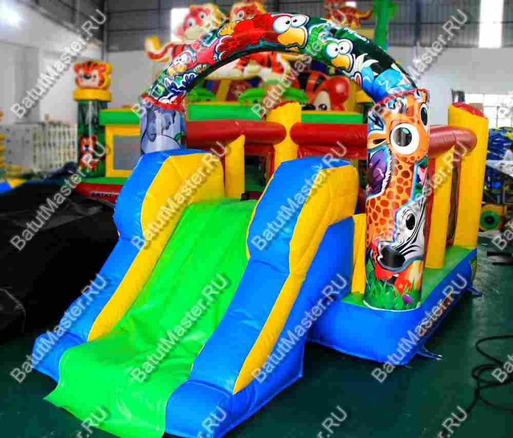 Детский надувной батут "Детская смекалка с принт печатью"