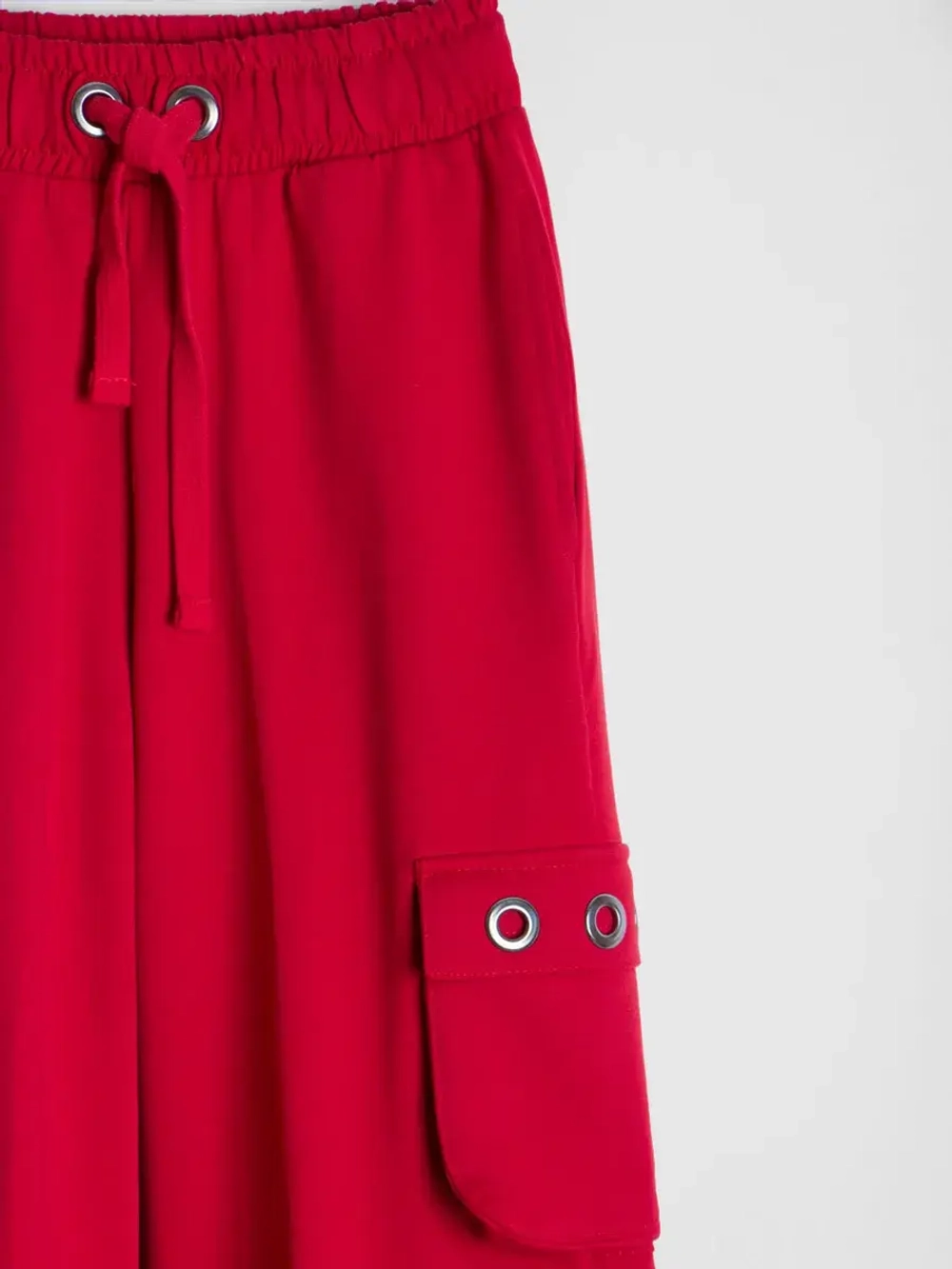 Штаны для девочки карго с карманами