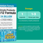 Natural Factors, Ultimate Probiotic, формула 24/12, 60 вегетарианских капсул