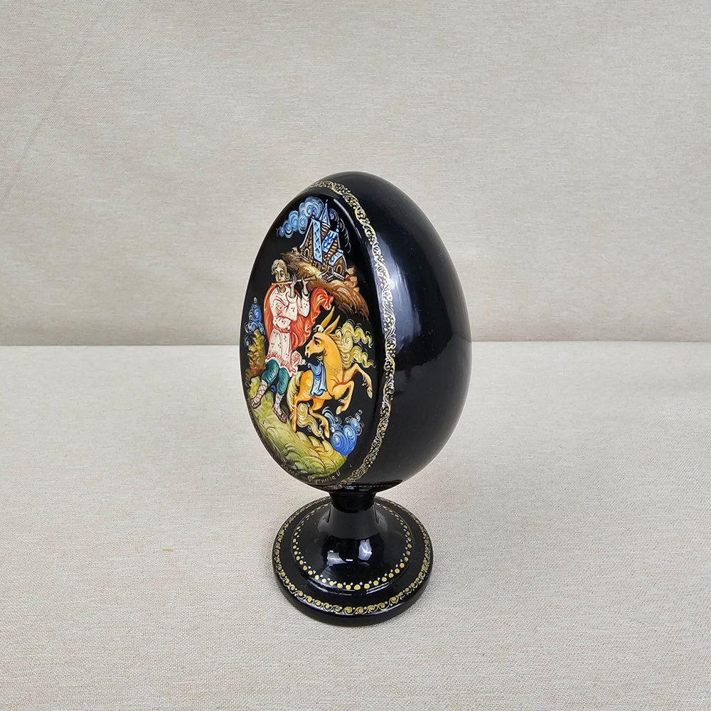 Яйцо сувенирное "Конек-горбунок"(ручная роспись Палех)