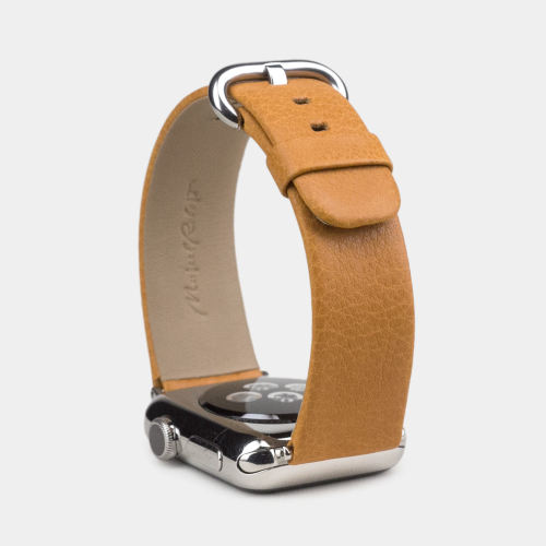 Ремешок для Apple Watch 44/45/46 mm из кожи теленка, золотого цвета