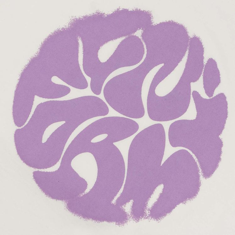 Футболка UNIFORM Heavy Bubble Blur, молочный/сиреневый