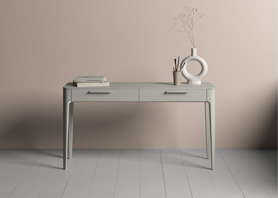 Консоль Type oak 2 ящика ширина 140 см (серо-бежевый)